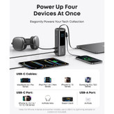 پاوربانک 100 وات انکر مدل A1695 ظرفیت 25000 میلی آمپر ساعت به همراه دو کابل USB-C
