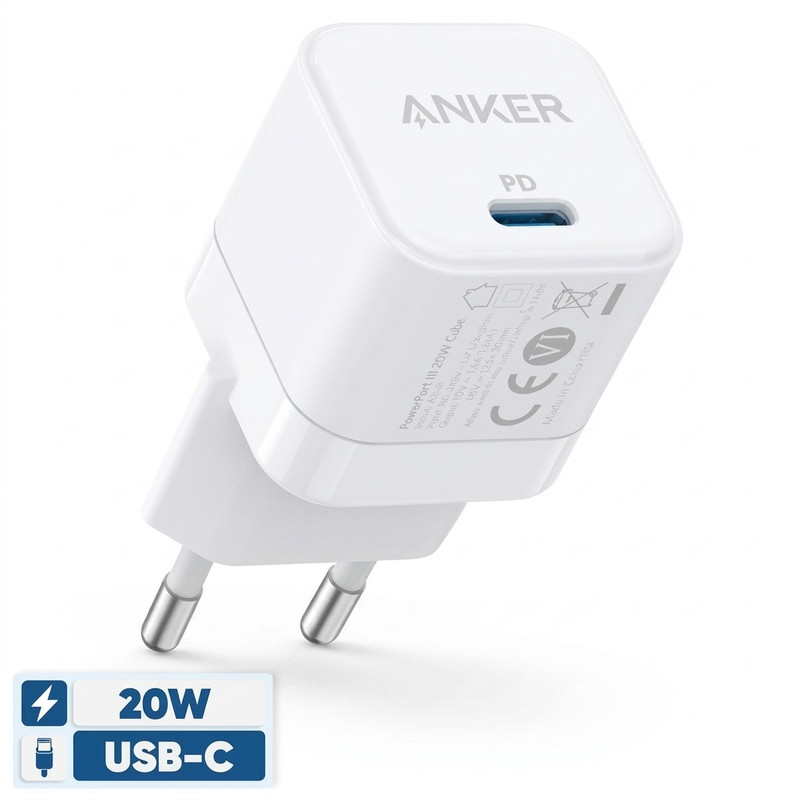 شارژر دیواری 20 وات انکر مدل PowerPort III A2149 Cube