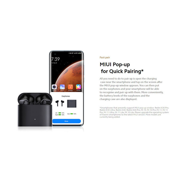 هدفون بلوتوثی شیائومی مدل Mi Earphones 2 Pro TWSEJ10WM