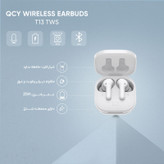 هدفون بلوتوثی کیو سی وای مدل T13 TWS با نویز کنسلینگ میکروفون (ENC)، درگاه شارژ USB Type-C، دارای میکروفون دوگانه، دارای قابلیت جداسازی صدا، مقاوم در برابر رطوبت و عرق
