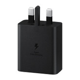شارژر دیواری 45 وات سامسونگ مدل EP-T4511، اتصال سه پین، درگاه خروجی USB-C، به همراه کابل USB-C، دارای قابلیت شارژ سریع، تکنولوژی شارژ PD 3.0