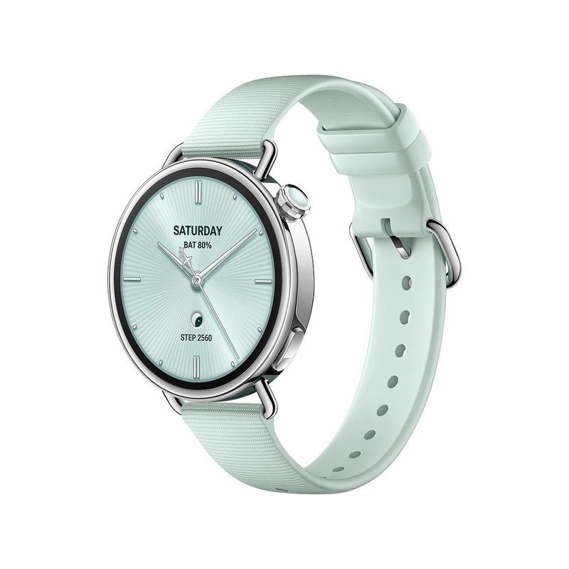 ساعت هوشمند 41 میلیمتری شیائومی مدل Watch S4 با بند سیلیکونی، سازگار با اندروید 8.0 به بالا و iOS 14 به بالا