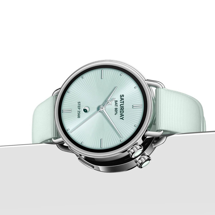 ساعت هوشمند 41 میلیمتری شیائومی مدل Watch S4 با بند سیلیکونی، سازگار با اندروید 8.0 به بالا و iOS 14 به بالا