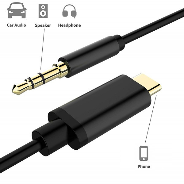کابل تبدیل USB-C به AUX مدل GL090 طول 1 متر