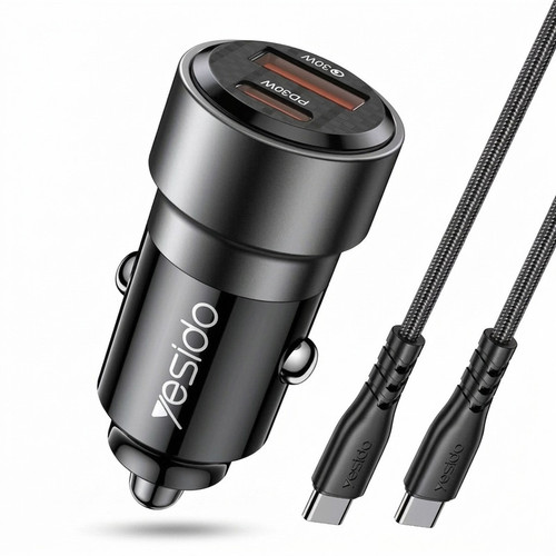 شارژر فندکی 60 وات یسیدو مدل Y55 به همراه کابل USB-C