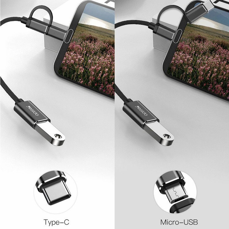 مبدل OTG USB-C به microUSB یسیدو مدل GS02