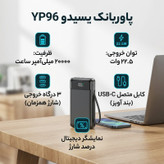 پاور بانک 22.5 وات یسیدو مدل YP96 PD ظرفیت 20000 میلی آمپر ساعت