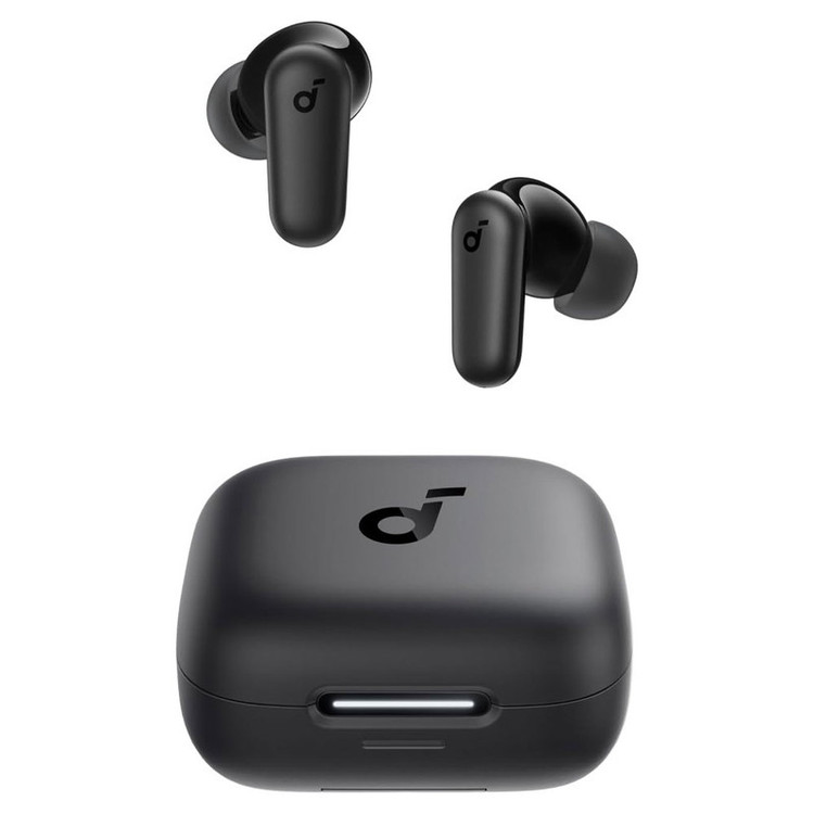 هدفون بلوتوثی انکر مدل Soundcore P30i با نویز کنسلینگ فعال (ANC)، درگاه شارژ USB Type-C، دارای 4 میکروفون با فناوری هوش مصنوعی، مجهز به دکمه لمسی و نشانگر LED مقاوم در برابر رطوبت و گردوغبار