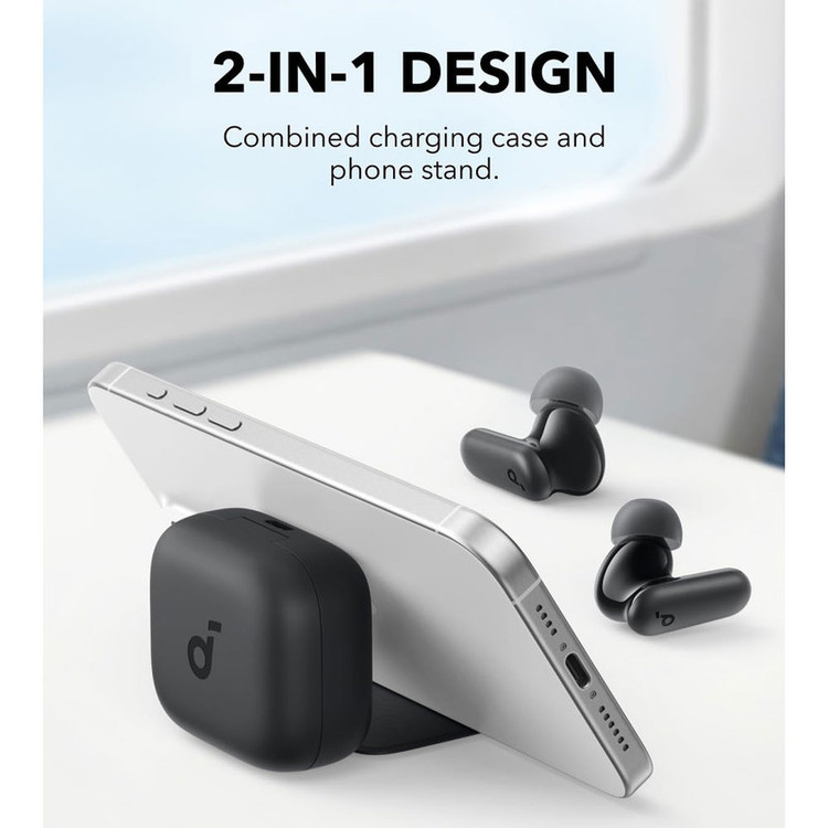 هدفون بلوتوثی انکر مدل Soundcore P30i با نویز کنسلینگ فعال (ANC)، درگاه شارژ USB Type-C، دارای 4 میکروفون با فناوری هوش مصنوعی، مجهز به دکمه لمسی و نشانگر LED مقاوم در برابر رطوبت و گردوغبار