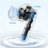 هدفون بلوتوثی هایلو مدل Mori Plus با نویز کنسلینگ فعال، 3 میکروفون در هر گوشی، فناوری Anti-wind Noise، فرمان لمسی و مقاوم در برابر رطوبت و عرق