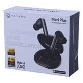 هدفون بلوتوثی هایلو مدل Mori Plus با نویز کنسلینگ فعال، 3 میکروفون در هر گوشی، فناوری Anti-wind Noise، فرمان لمسی و مقاوم در برابر رطوبت و عرق